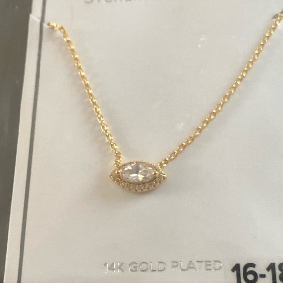 Sterling Forever Jamie Marquise Cubic Zirconia Pendant Necklace - Picture 3 of 9